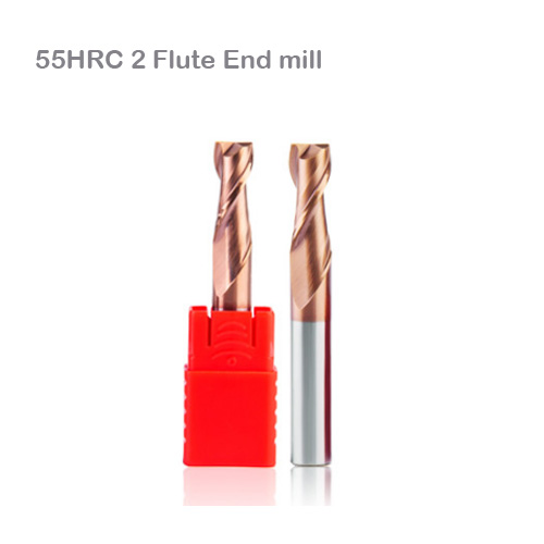 2 flute end mill 55HRC
